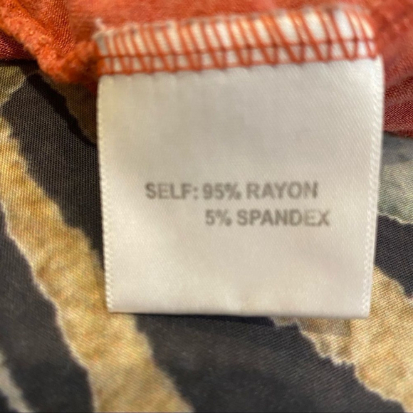 Rose & Olive coral colored sleeveless tank top super soft w/beaded neck - Picture 12 of 12